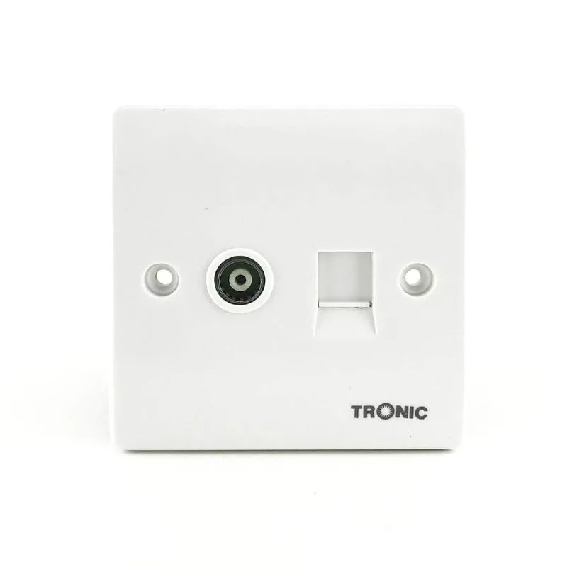 Tronic Data and Television Socket White
