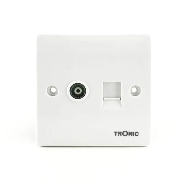 Tronic Data and Television Socket White