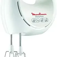 Moulinex Easymax Hand Mixer 200W 5 Speeds 2 Attachments White HM250127