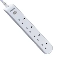 Tronic 4-Way Extension Socket with Neon & Safety Shutters