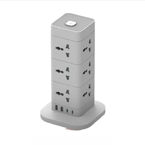Kodtec Extension Socket 3-Pin Multi-Plug 3250W High-Power Industrial Power Strip, Professional UK Standard 13A Fused Extension with USB-C & USB-A Ports KT-1536UET