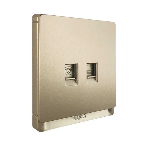 Tronic Gold Telephone + PC Socket (Cat 6)