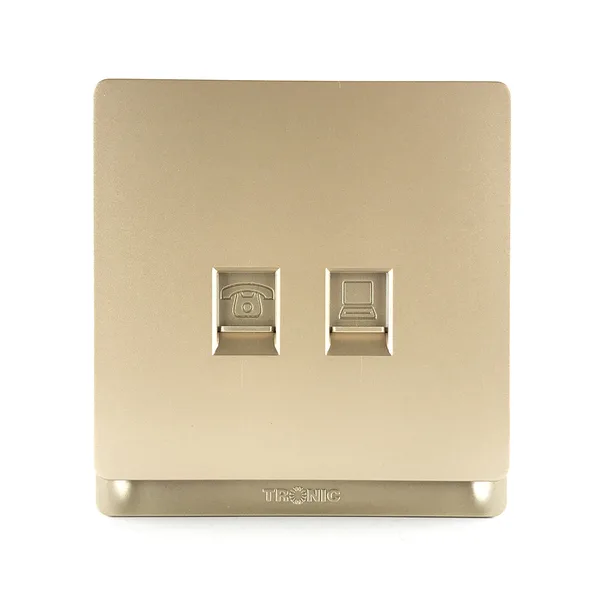 Tronic Gold Telephone + PC Socket (Cat 6)