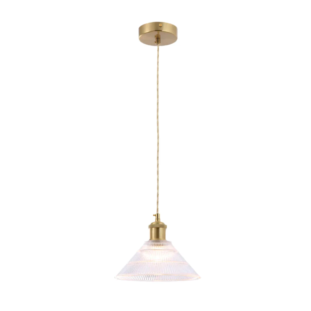 Tronic Vintage Brass Pendant Light 1*E27