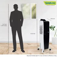 Symphony Tower Air Cooler 40L with Magnetic Full Function Remote DIET 3D 40i