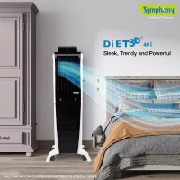 Symphony Tower Air Cooler 40L with Magnetic Full Function Remote DIET 3D 40i