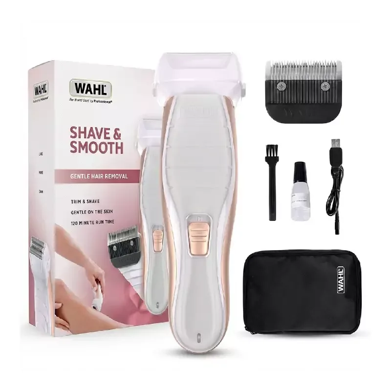 Wahl Cordless Ladies Clipper, Shave & Smooth, Rechargeable with Attachments 3029295