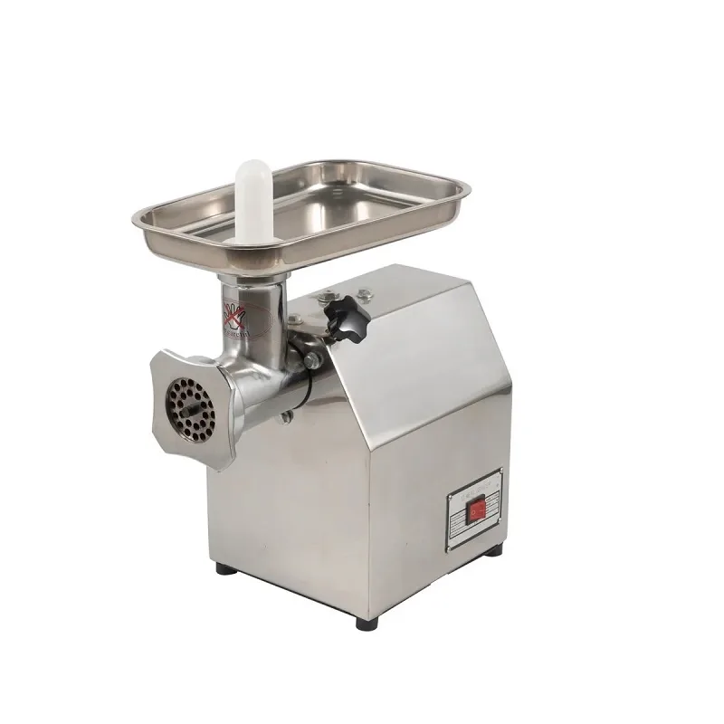 Commercial Electric Full Stainless Steel Meat Mincer, 120kg/hr Heavy-Duty Meat Grinder, Professional 850W Copper Motor Butcher Machine WG-12