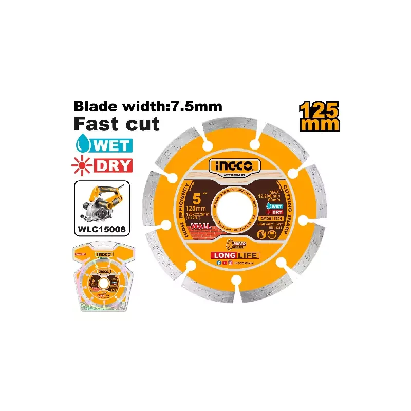 Ingco Dry Diamond Disc 125mm(5")x22.2mm DMD011254