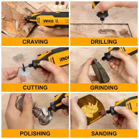 Ingco Mini Grinder 130W with 1pcs Flexible Shaft & 109pcs Accessories MG13328