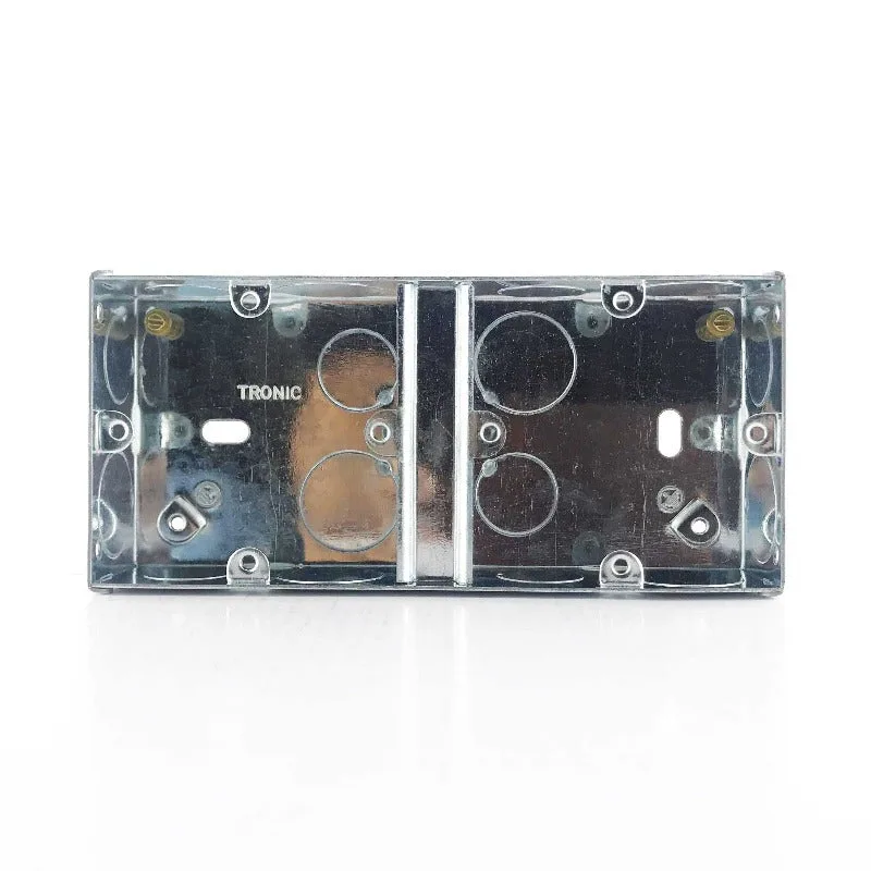 Tronic Single Galvanised Iron Electrical 2 Way Switch Box