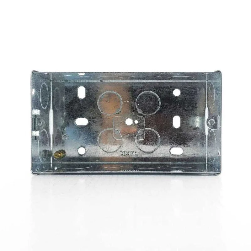 Tronic Twin Deep Galvanised Iron Switch Box