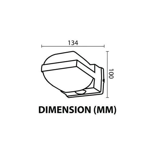 Tronic 12W LED Outdoor Wall Light - Oval Design