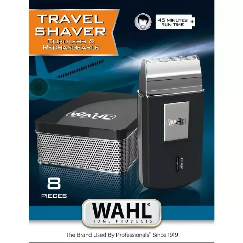 Wahl Cordless Travel Shaver, Classic Series with Flexible Single Foil System, Wet & Dry Operation 3615-1027
