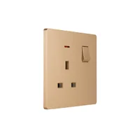 Tronic Gold - Single Switch Socket With Neon