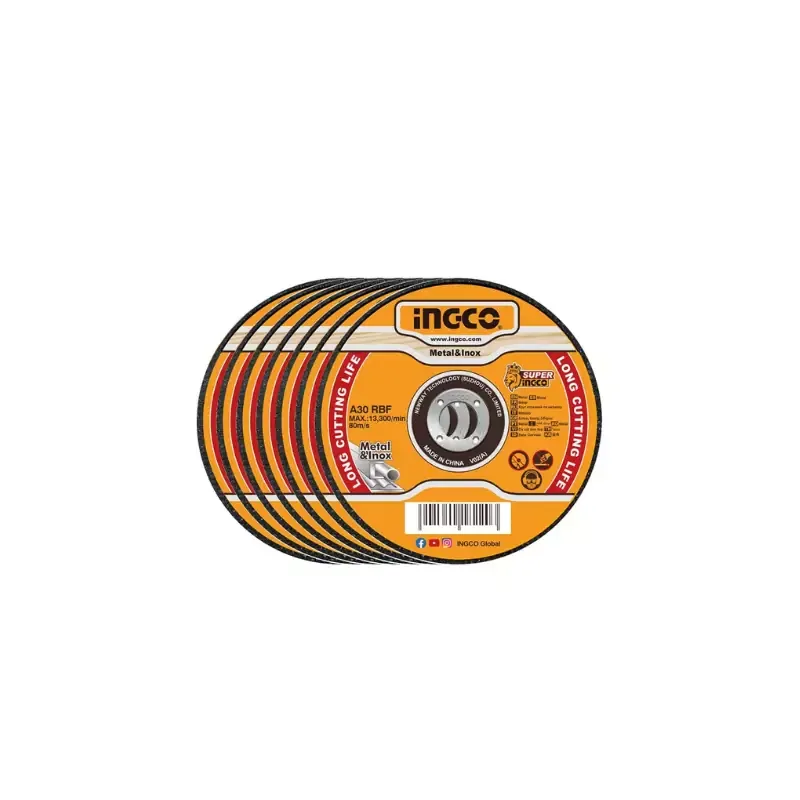 Ingco Abrasive Metal Cutting Disc Set 115 x 1.0 x 22.2mm 50pcs Set MCD1011550