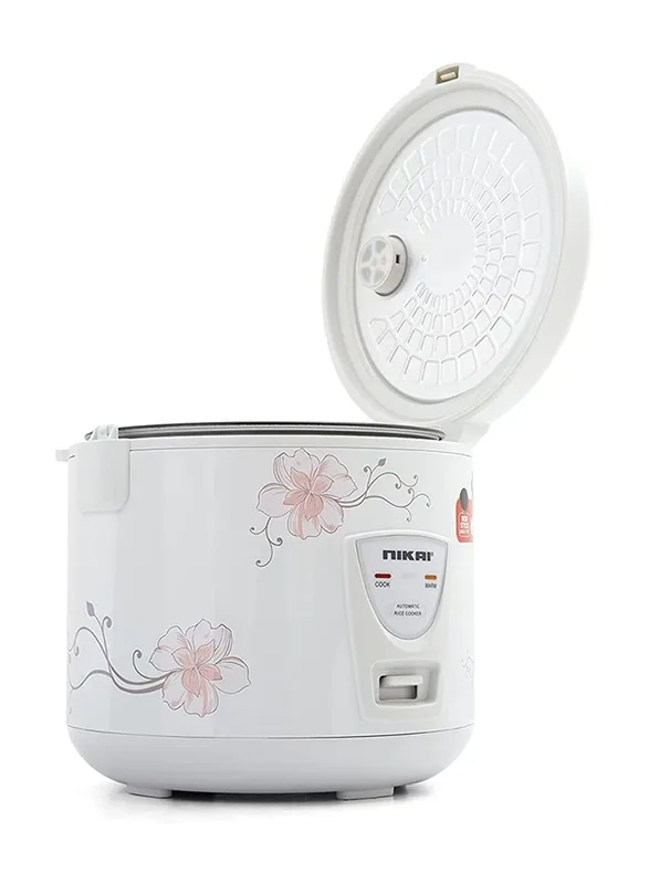 Nikai Rice Cooker 1.8L Keep Warm Function Teflon Coated Inner Pot 762W NR674N3 Plastic Steamer Double Thermostat Control Detachable Power Cord
