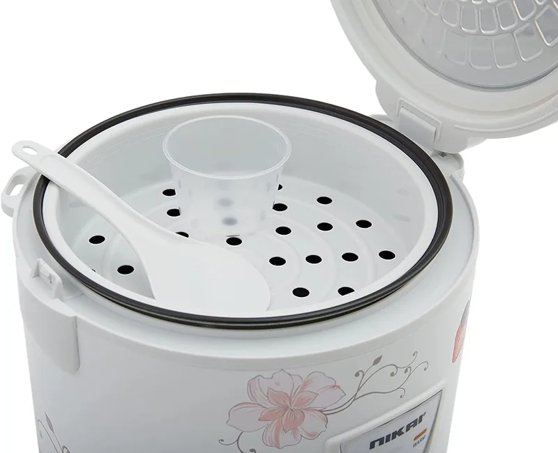 Nikai Rice Cooker 1.8L Keep Warm Function Teflon Coated Inner Pot 762W NR674N3 Plastic Steamer Double Thermostat Control Detachable Power Cord