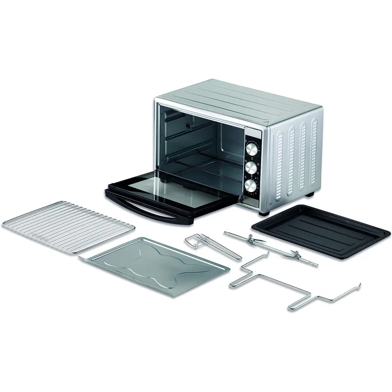 Kenwood Oven Electric 56l with Rosting Function 2200w Mom56.000ss - 120 Mins Timer Stainless Steel Heating Elements Inner Light