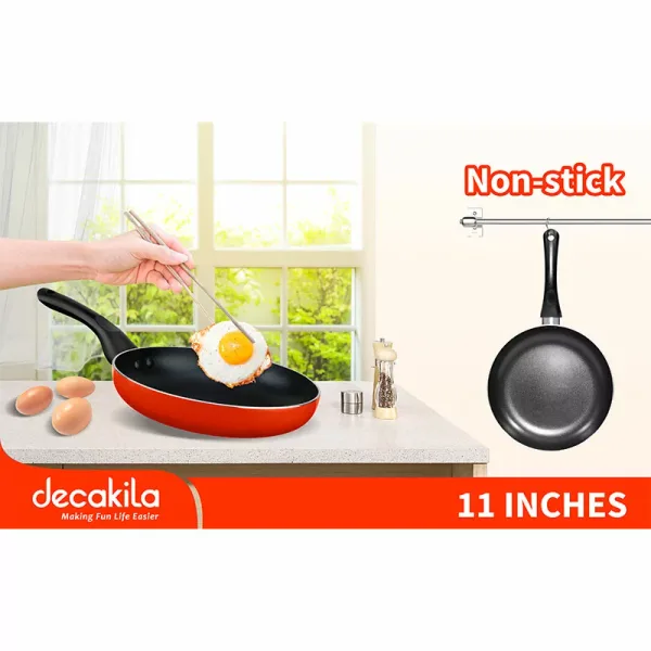 Decakila Frypan 28cm Kmep003b 11Inch aluminium material with heat indicator dishwasher safe