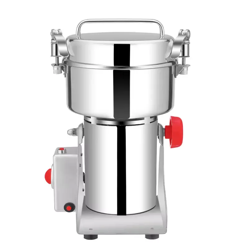 Commercial Electric High-Power Spice Grinder 500g, 2kW Industrial Stainless Steel Grain and Spice Mill, Heavy-Duty Electric Grinder WG-500Y
