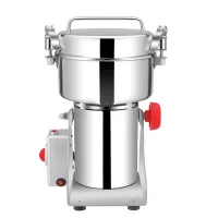 Commercial Electric High-Power Spice Grinder 500g, 2kW Industrial Stainless Steel Grain and Spice Mill, Heavy-Duty Electric Grinder WG-500Y