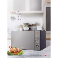 Nikai Microwave 25l Digital 5 Power Levels with Grill Function 900W NMO250MDG Defrost Settings Cooking End Signal 10 Auto Menus Mirror Finish Push Button Door