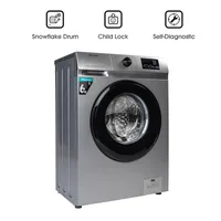 Hisense Washing Machine 6kg Automatic Front Load, Snowflake Drum, Self-Clean Function, Silver WFVC6010S