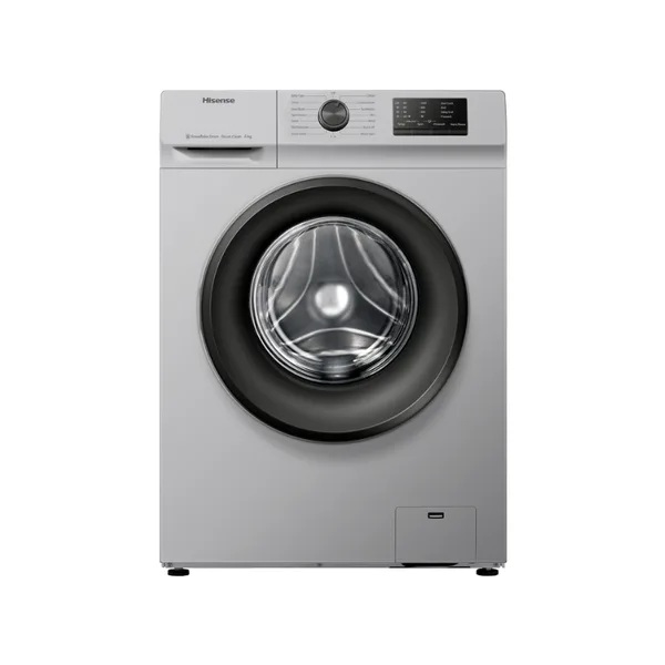 Hisense Washing Machine 6kg Automatic Front Load, Snowflake Drum, Self-Clean Function, Silver WFVC6010S
