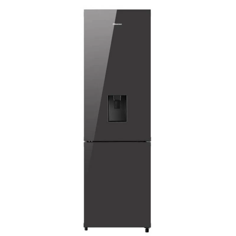 Hisense Refrigerator 263L, Bottom Freezer, Water Dispenser, Defrost Cooling, A+ Energy Class, LED Light, Black Mirror H370BMIB-WD
