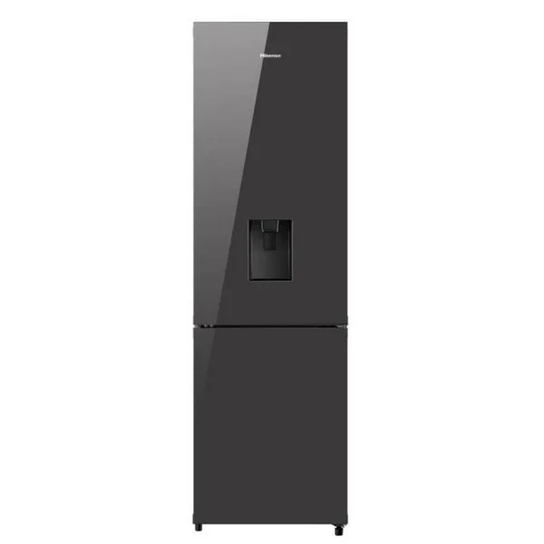 Hisense Refrigerator 263L, Bottom Freezer, Water Dispenser, Defrost Cooling, A+ Energy Class, LED Light, Black Mirror H370BMIB-WD