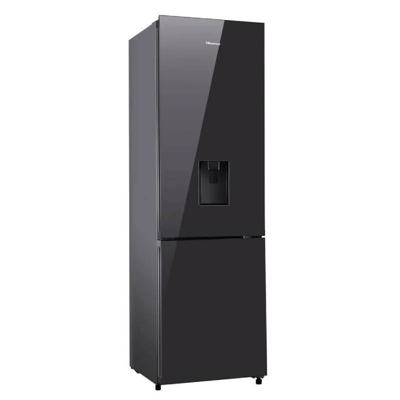 Hisense Refrigerator 263L, Bottom Freezer, Water Dispenser, Defrost Cooling, A+ Energy Class, LED Light, Black Mirror H370BMIB-WD