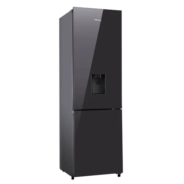 Hisense Refrigerator 263L, Bottom Freezer, Water Dispenser, Defrost Cooling, A+ Energy Class, LED Light, Black Mirror H370BMIB-WD