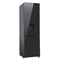Hisense Refrigerator 263L, Bottom Freezer, Water Dispenser, Defrost Cooling, A+ Energy Class, LED Light, Black Mirror H370BMIB-WD