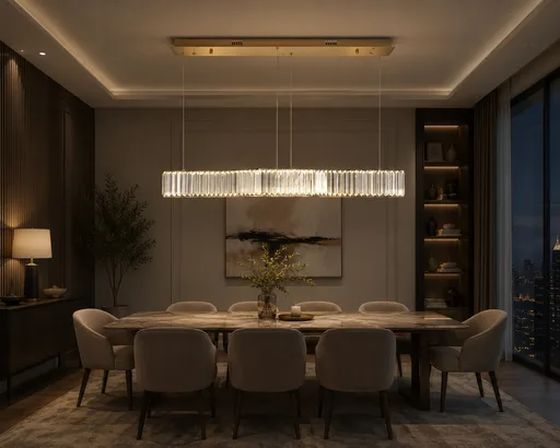 Tronic Linear Crystal LED Pendant Light