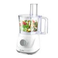 Decakila Food Processor 1.4l Bowl with 1.5l Blender Stainless Steel Blade 400w Kemg023w plastic body chopping, slicing and cutting function detachable attachment