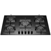 Homebase Table Top Cooker 5 Gas Burners Glass Top 90/50CM Top Cutting Size 84/48CM HB-90-B9