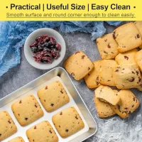 Nadstar Aluminium Square Tray 12" Cake Moulds, Rectangle Baking Tray, Deep Oven Pan for Lasagna, Brownie, Pizza, Heavy Duty, Anti-Rust, Easy Clean No16