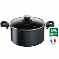 Tefal Stewpot 24cm Unlimited Titanium Nonstick with Induction Base G2554602 - Aluminium Material With Heat Indicator Dishwasher Safe And Pfoa Safe