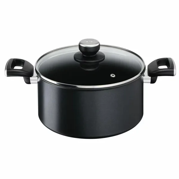 Tefal Stewpot 24cm Unlimited Titanium Nonstick with Induction Base G2554602 - Aluminium Material With Heat Indicator Dishwasher Safe And Pfoa Safe