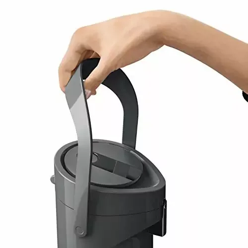 Tefal Thermose 1.9l Pump Leak Proof 12h Hot and 24h Cold Temperature Control K3140114 - Polypropylene Body Material Removable Lid Vacuum Glass Liner