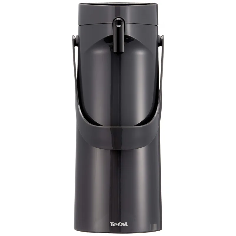 Tefal Thermose 1.9l Pump Leak Proof 12h Hot and 24h Cold Temperature Control K3140114 - Polypropylene Body Material Removable Lid Vacuum Glass Liner