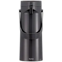 Tefal Thermose 1.9l Pump Leak Proof 12h Hot and 24h Cold Temperature Control K3140114 - Polypropylene Body Material Removable Lid Vacuum Glass Liner