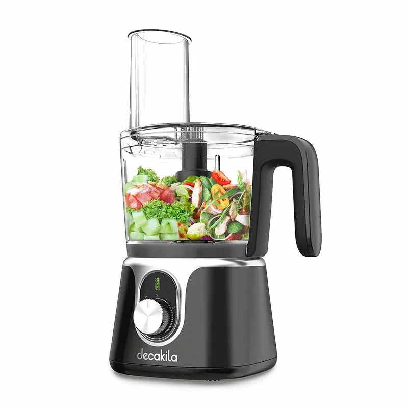 Decakila Food Processor 1.25l Bowl with Stainless Steel Blade Coordless 200w Kmmg005b plastic body chopping, slicing and cutting function detachable blade