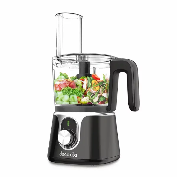 Decakila Food Processor 1.25l Bowl with Stainless Steel Blade Coordless 200w Kmmg005b plastic body chopping, slicing and cutting function detachable blade