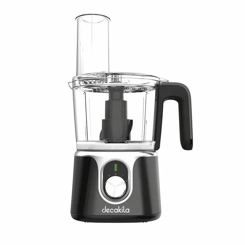 Decakila Food Processor 1.25l Bowl with Stainless Steel Blade Coordless 200w Kmmg005b plastic body chopping, slicing and cutting function detachable blade