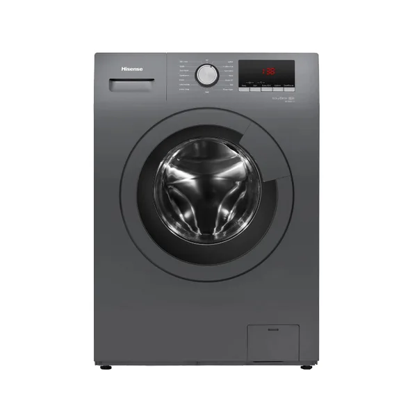 Hisense Washing Machine 7kg, Front Load Pure Jet Wash Stream Technology, Allergy Steam Care, Durable Inverter Snowflake Drum Silver WFQP7012VMT