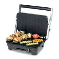 Kenwood Contact Grill Adjustable Temperature Cool Touch Handle 1800w Hgm50.000si - Adjustable Grill Position Contact Grill And Open Grill