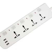 Tronic 4 Way Extension With USB Ports