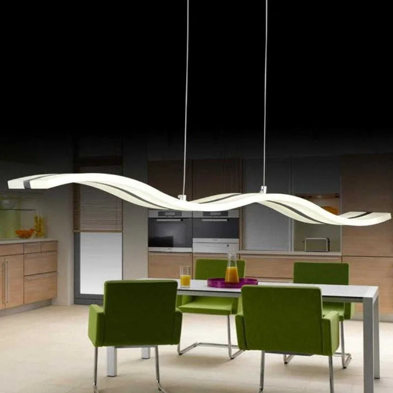 Tronic Modern Acrylic LED Wave Pendant Light